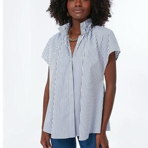 NEW Tuckernuck‎ POMANDER PLACE Blue Stripe Rae Blouse Size S